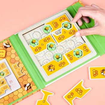 Inteligentné Deti Drevené Puzzle Hry Bee Dieťa Raného Vzdelávania Vzdelávacie Rozvoja Mozog, Logiku, Myslenie Školenia Hračka Pre Deti, Darčeky
