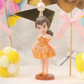 6pcs Disney Princezná z Rozprávky PVC Akcie Obrázok Hračky Deti Narodeniny Vianočný Večierok Tortu Vňaťou Cake Decoration Pečenie Príslušenstvo