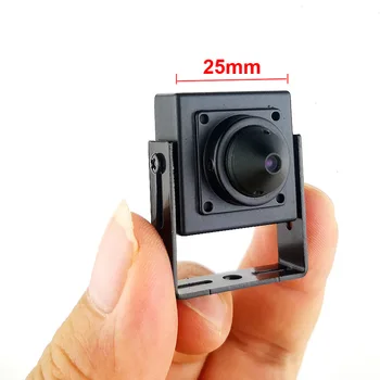Analógový Fotoaparát 1000TVL CVBS fotoaparát malé peephole objektív 25x25mm veľkosť kovové mini box kamera