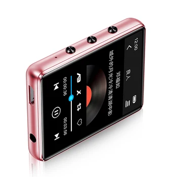 Nové Modely Bluetooth 5.0 kovové MP3 prehrávač, plne dotykový displej zabudovaný reproduktor 16 G s e-book, FM rádio, nahrávanie, prehrávanie videa