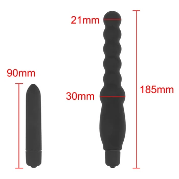 OLO Zadok Plug Bullet Vibrátor S Análne Korálky Klitorisu G-bod Stimulátor Sexuálne Hračky pre Ženy Muž 10 Rýchlosti prostaty masér