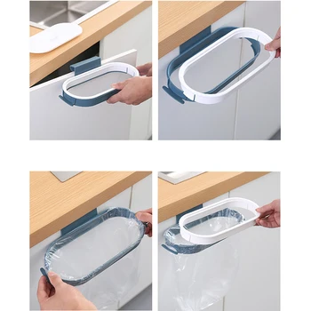 1PCS Kuchynské odpadky taška môžete zavesiť na vešiak pre domácnosť dvere späť skrinka s veko koša konzola úložný stojan