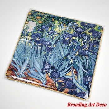 Van Gogh Gobelín Obliečky na Vankúš - Irises, Žakárové Väzbe Domáce Dekorácie Gobelín Bavlna Obojstranný Veľkosť 45x45cm