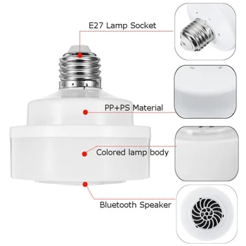 1/2pc E27 LED Bezdrôtového pripojenia Bluetooth Žiarovka, Svetlo, Reproduktor RGB Telefón pre Ovládanie Hudby Hrať na Čítanie Bezdrôtový Smart LED Svetlo Bluetooth Reproduktor