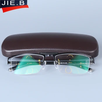 Titánové Zliatiny Multi-Focal Progresívne Obchodné Okuliare na Čítanie Mužov Diopter okuliare Presbyopic Okuliare gafas de lectura