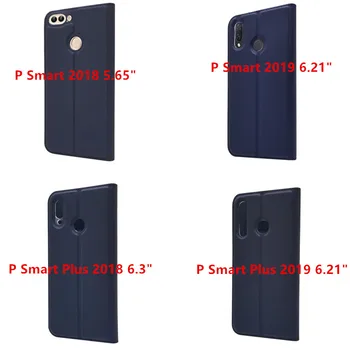 Peňaženka Kryt Na Huawei P Smart Flip Kožené Pre Huawei P Smart Plus 2019 2018 Magnet Telefón Prípadoch Coque Etui Mobilné Príslušenstvo