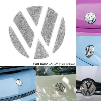 Diamond Bling Drahokamu Čelo Znak, Odznak Nálepky Výzdoba pre VW Volkswagen Bora-2019