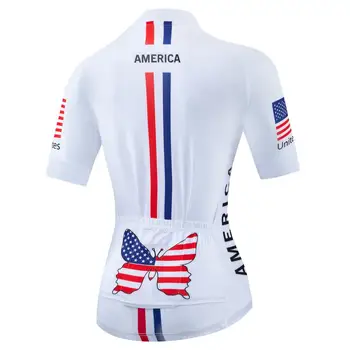 Dámske Cyklistické Dresy USA/UK Cyklistika Tím Krátke Cyklistické Oblečenie Mtb Košele Top Lady Cyklistické Dresy Maillot Ropa Ciclismo