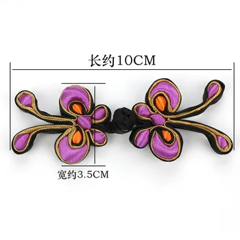 DIY Šitie Cheongsam handričkou Pevné Satin Farebný Motýľ Kvet Pracky Čínsky Uzol Tlačidlá Ručné Žaba Tlačidlá príslušenstvo