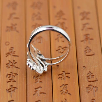 BALMORA Reálne 925 Sterling Silver Kvet Otvoriť Stohovanie Prstene pre Ženy Milenec Lady Darček Retro Elegantné Módne Šperky Bijoux