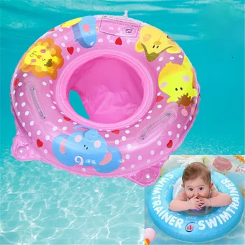 Horúce Nafukovacie Detská Detský Bazén Krúžky Dvojité Rukoväť Bezpečnosti Baby Seat Plávať, Plávať Krúžok Vodné Hračky Plávať Kruh Pre Deti