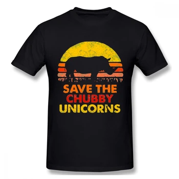Novinka Uložiť Bacuľaté Jednorožce Nosorožce Tričko Pre Muža Lumbálna T Shirt Organickej Bavlny Plus Veľkosť Camiseta