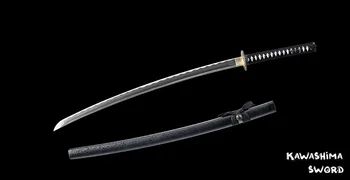 Handforged Zložené Ocele Samuraj Meč Skutočné Japonské Katana Ostrosť Hrán Pripravený Pre Rezanie-Black Mat Plášť -41Inch