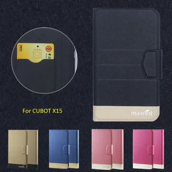 2016 Super! CUBOT X15 Prípadoch,5 Farby Pôvodné Priame kvalitné Luxusné Ultra-tenké Kožené Telefón Príslušenstvo