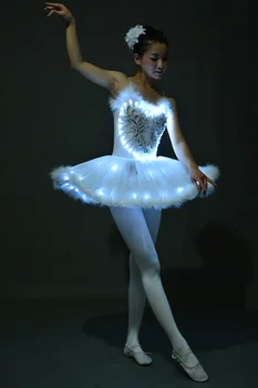 LED svetlo Labutie Jazero Noctilucan Svetlo LED baletné sukne Dospelých detí načechraný fluorescenčné výkon oblečenie Tanečné Kostýmy