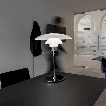 Nordic Sklenený Stôl Žiarovka E14 dánsky dizajn, Luxus, Stolná Lampa Led Vedľa Lampy na Štúdium Office Foyer Spálňa Lampa Lampa na Čítanie