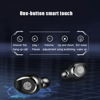 Nové Bezdrôtové V5.0 Bluetooth Slúchadlá HD Stereo Slúchadlá Športové Vodotesné Slúchadlá S Duálny Mikrofón a Nabíjanie Batérie