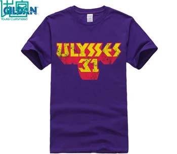 Bavlny O-krku vytlačené T-shirt Ulysses 31 Tričko s Logom
