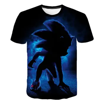 2021 Baby Dievčatá tričko Pre Chlapcov, Oblečenie Sonic The Hedgehog T-shirts 3D chlapčeka Nadzvukové Sonic Kostým Deti Oblečenie