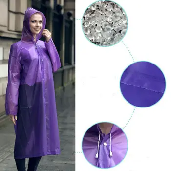 Móda EVA Ženy Pršiplášť Pribrala Nepremokavé Daždi Kabát Ženy Jasné, Transparentné Camping Nepremokavé Rainwear Oblek