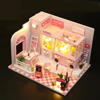 Roombox Miniatúrny Domček Pre Bábiky S Nábytkom Auta Drevený Dom Miniaturas Hračky Pre Deti, Nový Rok Vianočný Darček