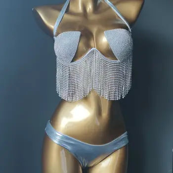 2020 venuša dovolenku sexy Strapce diamond bikini set populárna reťazca drahokamu plavky s push up ženy plaviek hot plavky