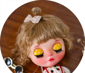 D01-P464 deti handmade hračky 1/6 blyth Bábika Príslušenstvo bábika parochňu farebné Malé loptu hlavou vlasy 1pcs
