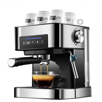 Espresso kávovar Inox Semi Automatic Expresso Maker,kaviareň v Prášku Espresso Maker, Cappuccino, Smart Touch Control