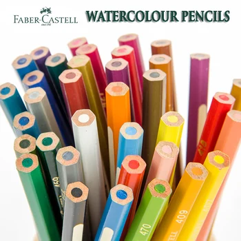 Faber Castell Ceruzka, Akvarel 12/24/48/60/72 Cínu Set Lapis De Vr, Vo Vode Rozpustné Pastel Pastelka Odseku Aquarelle Ceruzky