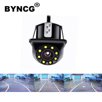 BYNCG Dynamickej Dráhe Univerzálny 8 Svetiel CCD HD farba Nepremokavé auto parkovacia Kamera zálohy Nočné Videnie Parkovacie Kamery