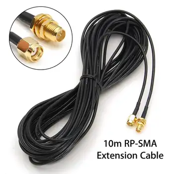 10M RP-SMA Samec Samica Wifi Antény, Konektor Predlžovací Kábel Line Black zmeňte Polaritu SMA Predlžovací Kábel