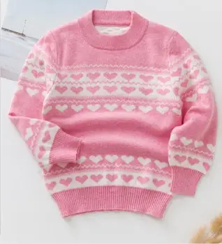 2019 nové jesenné a zimné Dievčatá base pletený sveter sady deti plus velvet hrubé bnn25
