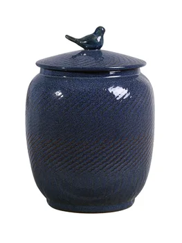 Jingdezhen keramické ryža nádrž úložný box s uzavretým akumulačná nádoba 10 kg-25 kg domácnosť vlhkosti-proti hmyzu dôkaz ryža ba