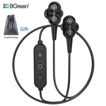 BGreen Bluetooth 5.0 Športové Slúchadlá Dual Ovládač Jednotky Reproduktor Športové Slúchadlá Bezdrôtové Stereo Bass Headset Pre Jazdu Na Bicykli