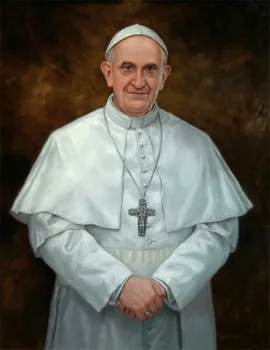 Náboženstvo UMENIE Vatikánsky Pápež František portrét Kresťanstvo, Katolicizmus Pontifex Maximus Pápež Spoločnosti Ježiša tlač umenie maľba