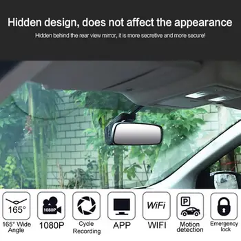 WHEXUNE WiFi Auta DVR Dash Cam FHD 1080P Nočné Videnie Skrytý Panel Kamery Auto Video Jazdy Záznamník Vozidla Fotoaparát G-sensor