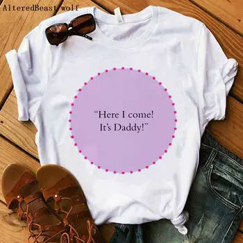 2020 Áno, Otecko T Shirt Ženy Ružové Pery Cukru Sexy Estetické Kawaii Harajuku T-shirt 90. rokov Módne Tee Topy Žena Biele Oblečenie