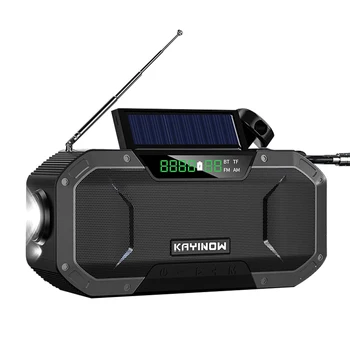 Tiesňové Slnečnej Strane Kľučky Počasie Rádio 5000mAh Power Bank Nabíjačku zábleskové Svetlo Pre Vonkajšie Nabíjačku Kempingové Vybavenie