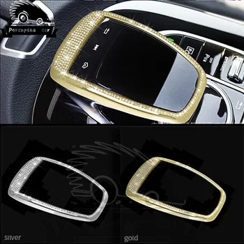Auto Ovládanie Myšou Touchpad Rám, Kryt Dekorácie Auta Nálepku-styling Na Mercedes W213 GLC C Trieda E W205 C200 E200