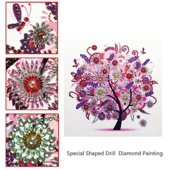 5D DIY diamond výšivky štyroch ročných období, kvet, strom, špeciálny tvar diamantu maľovanie drahokamu kryštál diamantu Cross Stitch Dekor