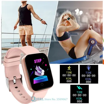 2021Square Smartwatch Muži Ženy Inteligentné Hodinky Fitness Tracker Elektronika Smart Hodiny Pre Android, IOS Bluetooth Športové Smart-hodinky