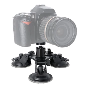 Super Tri-Pohár Fotoaparát prísavný držiak DSLR Action Cam Videokamera Auto Wall Mount Držiak pre GoPro Hero 5/4/3+/3/ SJCAM