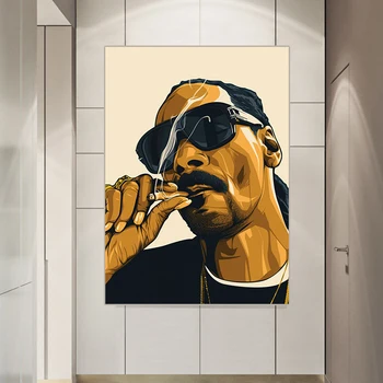 Moderné Snoop Dogg Fajčenie Plátno na Maľovanie Hip Hop Spevák a Rapper Star Plagáty a Vytlačí Wall Art Obraz Obývacia Izba Domova