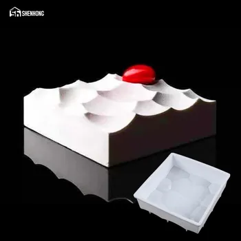 SHENHONG Vulkanickej horniny Silikónové Tortu Formy Mousse Pan 3D Pečenie Umenie Plesne Silikonowe Pre Muffin Brownie Pečivo Non-stick Moule