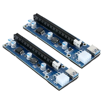 SATA PCIe USB 3.0 Navyšoval Karty 30CM/60CM Ťažba Kábel Drôt PCI-E 1x Express 16x Extender Stúpačky Adaptér 15-Pin-Napájací Kábel 6Pin