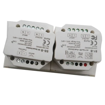 Nové SS-B/S1-B 110V 220V RF Smart Switch Výstup 100-240VAC 1,5 A 360W RF smart switch s relé výstup led dimmer prepínač