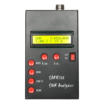 SARK100 1-60MHz HF ANT SWR Anténny Analyzátor Meter Stojatej Vlny Tester pre Ham Rádio Fandov, Impedancia Capacitance Measurement