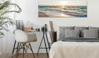 Morské Vlny Plagát Pláži Wall Art Seascape Sunset Plátno Maľovanie obrazov na Stenu pre Obývacia Izba Nordic Výzdoba Domov