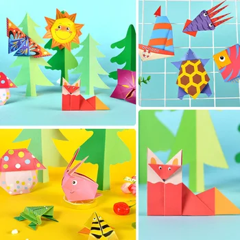 Dieťa Plavidlá Hračiek 3D 54Pages Origami Cartoon Zvierat Knihy, Hračky Deti DIY Paper Art Dieťa Raného Vzdelávania Vzdelávanie Hračky, Darčeky