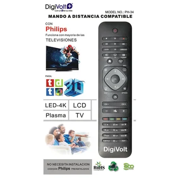 DIAĽKOVÉ pre PHILIPS TV Nie je potrebné, nastavte displej LCD, LED, PLAZMA LED4K